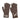 GRAY KNITTED GLOVES WITH PINK ACCENTS FOR ADULTS