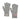 GRAY KNITTED GLOVES WITH PINK ACCENTS FOR ADULTS