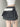GRAY LACE TRIM MINI SKIRT PLEATED FASHION