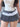 GRAY LACE TRIM MINI SKIRT PLEATED FASHION