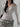 GRAY LAYERED RUFFLE SKIRT AND LONG SLEEVE KNIT TOP SET SLIM FIT