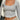 GRAY LONG-SLEEVED CROP TOP KNIT PIECE IN COTTON BLEND KNIT