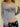GRAY LONG-SLEEVED TOP WITH CROPPED NECKLINE STAR PRINT DESIGN