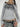 GRAY LONG-SLEEVED TOP WITH TRENDY LETTER PRINT DESIGN