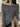 GRAY OFF-THE-SHOULDER KNIT SWEATER WITH LONG SLEEVES