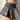 GRAY PLAID MINI SKIRT PLEATED SPRING SUMMER