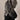 GRAY RIBBED TURTLENECK SWEATER FOR WOMEN
