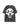 GRAY SHORT SLEEVE PULLOVER T-SHIRT WITH FACE GRAPHIC - TRENDY CASUAL