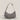GRAY SHOULDER BAG LUCKY HOUR Y2K PUNK MOTORCYCLE BUCKLE ACCENT