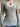 GRAY V-NECK KNIT SWEATER WITH LACE PATCHWORK CABLE DESIGN
