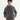 GRAY ZIP-UP HOODIE WITH SOLID COLOR KNIT FABRIC AND SLIGHT STRETCH