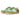 GREEN AND WHITE PLATFORM SNEAKERS WITH ROUND TOE RUBBER OUTSOLES
