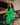 GREEN COLLARED KNIT MAXI DRESS WITH RIBBED BUTTON PLACKET