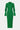 GREEN COLLARED KNIT MAXI DRESS WITH RIBBED BUTTON PLACKET