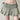 GREEN DENIM PLEATED MINI SKIRT