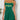 GREEN DRESS WITH YELLOW STRAPS COLOR BLOCK PATTERN