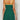GREEN DRESS WITH YELLOW STRAPS COLOR BLOCK PATTERN