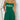 GREEN DRESS WITH YELLOW STRAPS COLOR BLOCK PATTERN