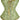 GREEN FLORAL BROCADE CORSET TOP WITH STRAW GREEN LACE