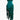 GREEN MIDI DRESS WITH LEAF EMBELLISHMENTS AND RUFFLE FRINGE DETAILS
