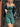 GREEN PAISLEY PRINT DRESS WITH FLATTERING SLIM FIT