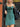 GREEN PAISLEY PRINT DRESS WITH FLATTERING SLIM FIT