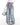 GRUNGE-STYLE PLAID DENIM WIDE-LEG PANTS WITH CONTRAST STITCHING
