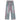 GRUNGE-STYLE PLAID DENIM WIDE-LEG PANTS WITH CONTRAST STITCHING