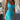 HALTER DRESS TURQUOISE LACE VINTAGE BACKLESS LACE HALTERNECK