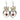 HEART COQUETTE DROP EARRINGS: SILVER HEART AND BOW