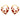 HEART EARRINGS RED ENAMEL DRIP GOLD HOOPS