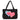 HEART PUFFER HANDBAG BLACK QUILTED TOTE