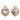 HEART-SHAPED TWEED EARRINGS FOR WOMEN JEWELRY ACCESSORY