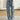 HIGH RISE PATTERNED BLUE JEANS FOR STREET STYLE IN LOOSE FIT