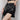 HIGH-WAISTED BLACK DENIM SHORTS GRUNGE AESTHETIC