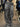 HIGH-WAISTED WIDE-LEG GRAY JEANS FOR DARK HIP HOP STYLE