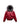 HOODED LONG SLEEVE BLACK LEATHER BOMBER JACKET WITH FUR-TRIMMED HOOD