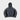 HOODED NINJA HOODIE GRAY AND BLACK WITH WHITE TRIM DOUBLE HOODED