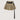 KHAKI MINI SKIRT ASYMMETRICAL HEM BELTED