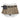 KHAKI PLEATED MINI SKIRT WITH WHITE TRIM FOR WOMEN