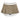 KHAKI PLEATED MINI SKIRT WITH WHITE TRIM FOR WOMEN