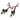 KITTEN EARRINGS PINK BOW HEART-SHAPED GEMSTONES
