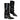 KNEE HIGH PROBLEM CHILD BOOTS BLACK VEGAN LEATHER