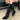 KNEE HIGH PROBLEM CHILD BOOTS BLACK VEGAN LEATHER