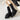 KNIT KNEE SOCKS CLASSIC BLACK SOLID COLOR