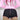 KNIT SHORTS ELEGANT BLACK COQUETTE WITH PINK STITCHING