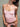 LACE TRIM CAMI AND SKIRT SET WITH ROUND NECKLINE AND PINK LACE TRIM