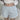 LACE TRIM STRIPED PAJAMA SHORTS WITH BLUE BOW LACE