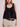 LACE-TRIMMED COTTON SLEEVELESS TANK TOP WITH DELICATE HOLLOW DESIGN