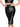 LACE-UP MIDI SKIRT - SLIM FIT BLACK FAUX LEATHER DESIGN